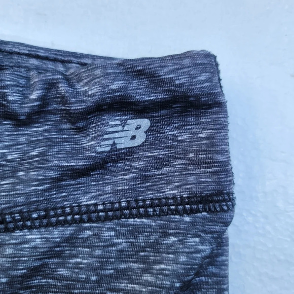 New Balance Girls Black Gray Fitted Ankle Length Activewear Leggings SZ M (7/8) - Picture 7 of 10